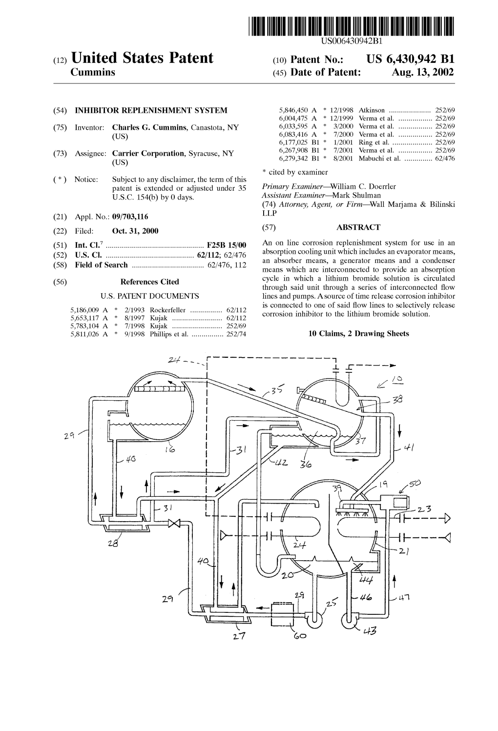 (12) United States Patent (10) Patent No.: US 6,430,942 B1 Cummins (45) Date of Patent: Aug