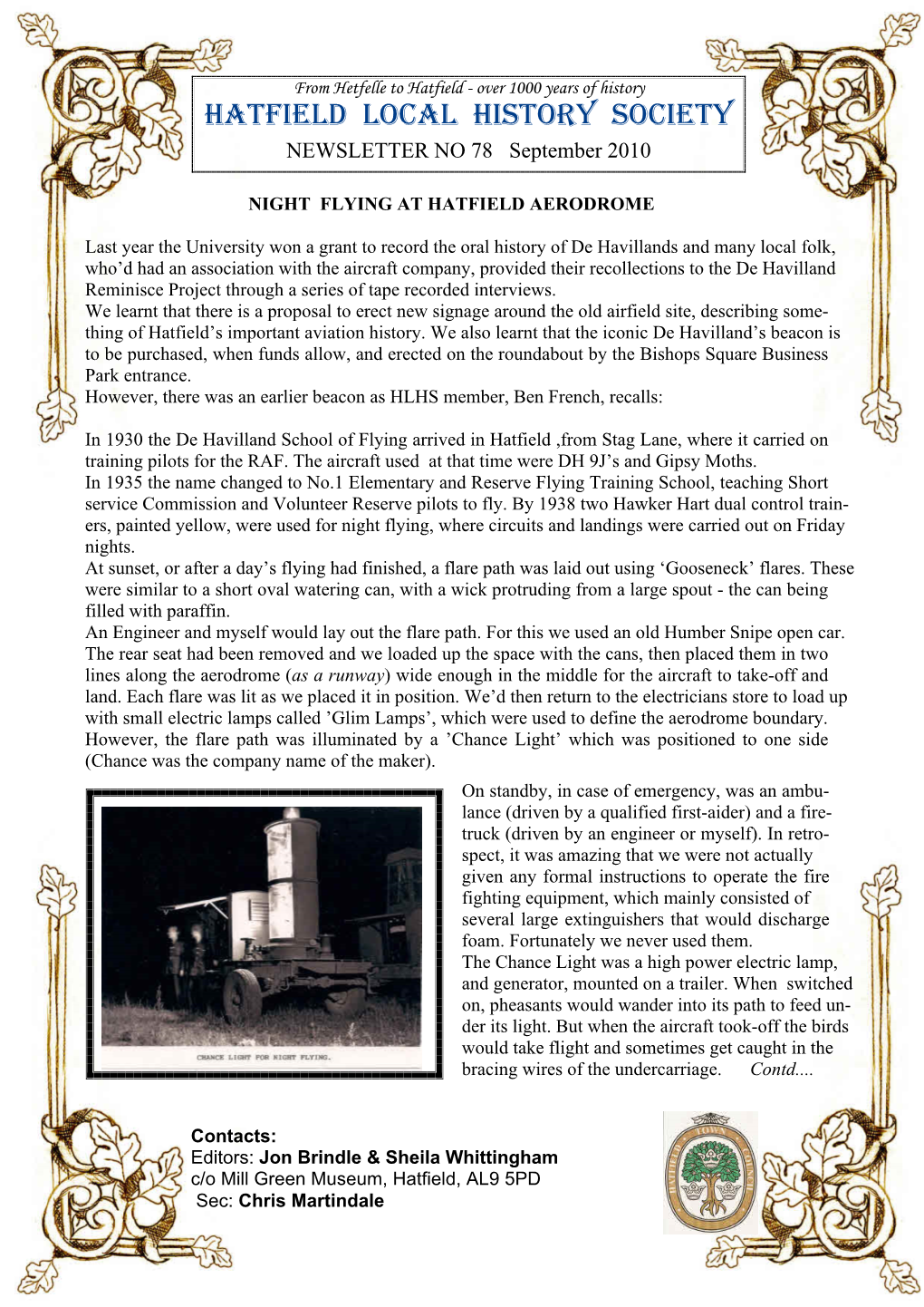 September 2010 Newsletter