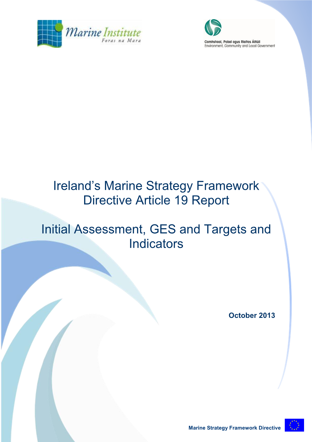 Ireland's Marine Strategy Framework Directive