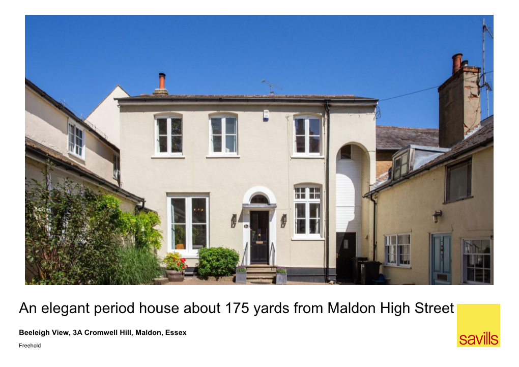 An Elegant Period House About 175 Yards from Maldon High Street