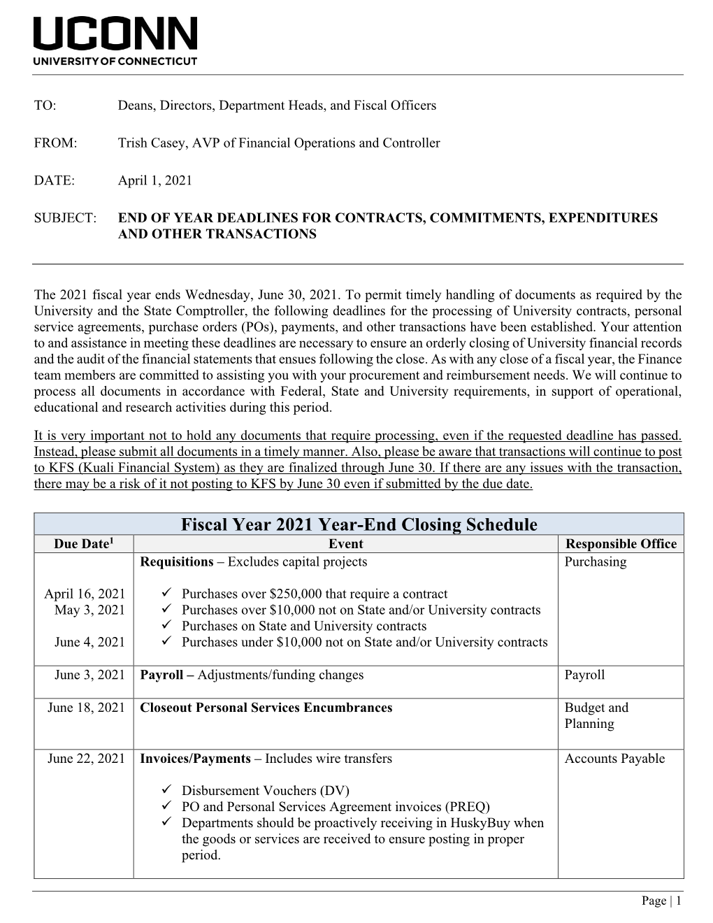 Fiscal Year End Deadlines 6/30/2021.Pdf