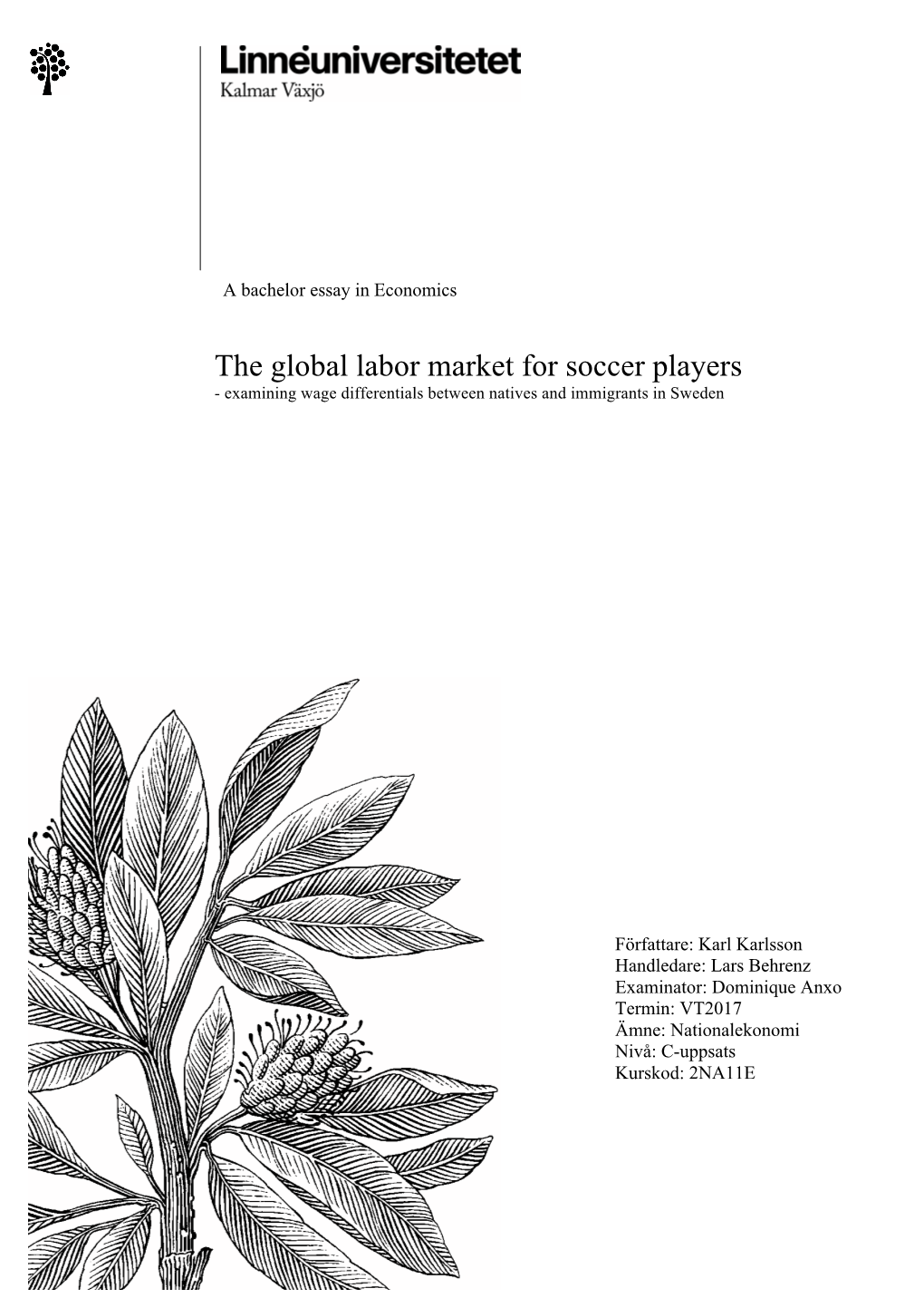 The Global Labor Market for Soccer Players - Examining Wage Differentials Between Natives and Immigrants in Sweden