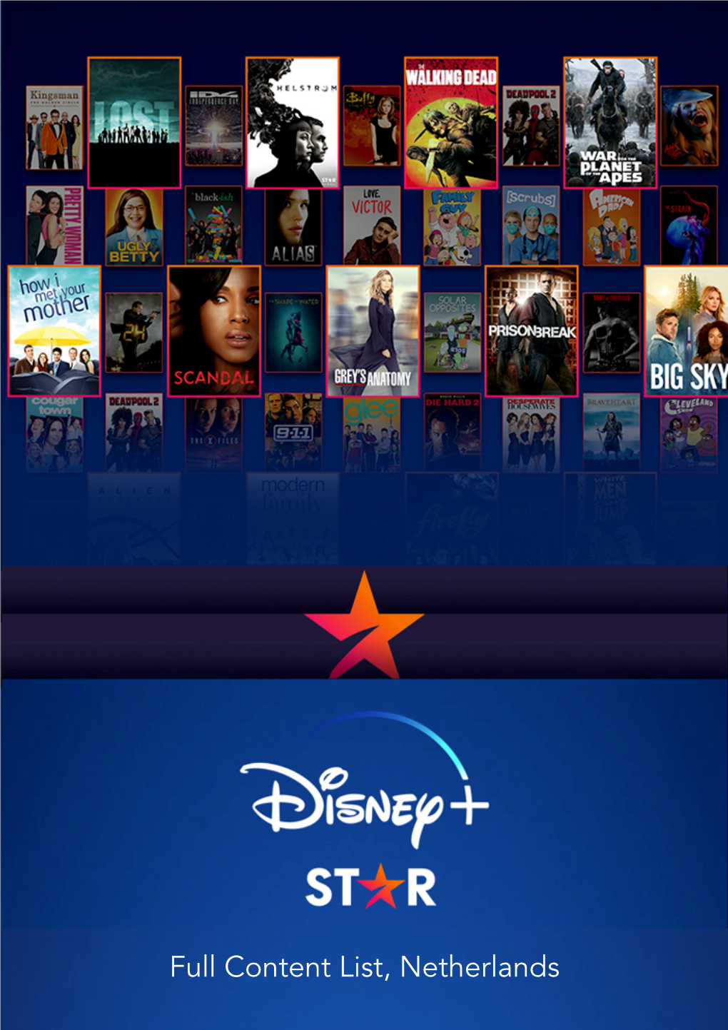 Full Content List, Netherlands Explore All the Incredible TV Series, Movies and Originals Available to Stream with Star on Disney+ from 23 February