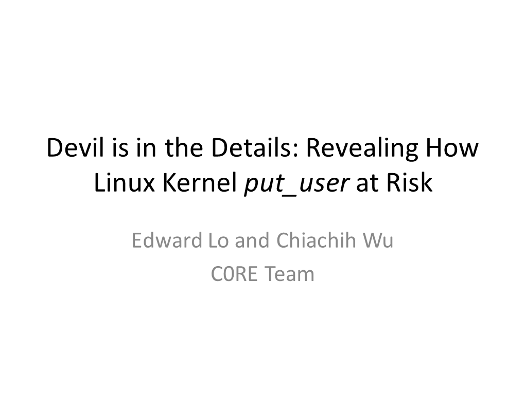 Revealing How Linux Kernel Put User at Risk