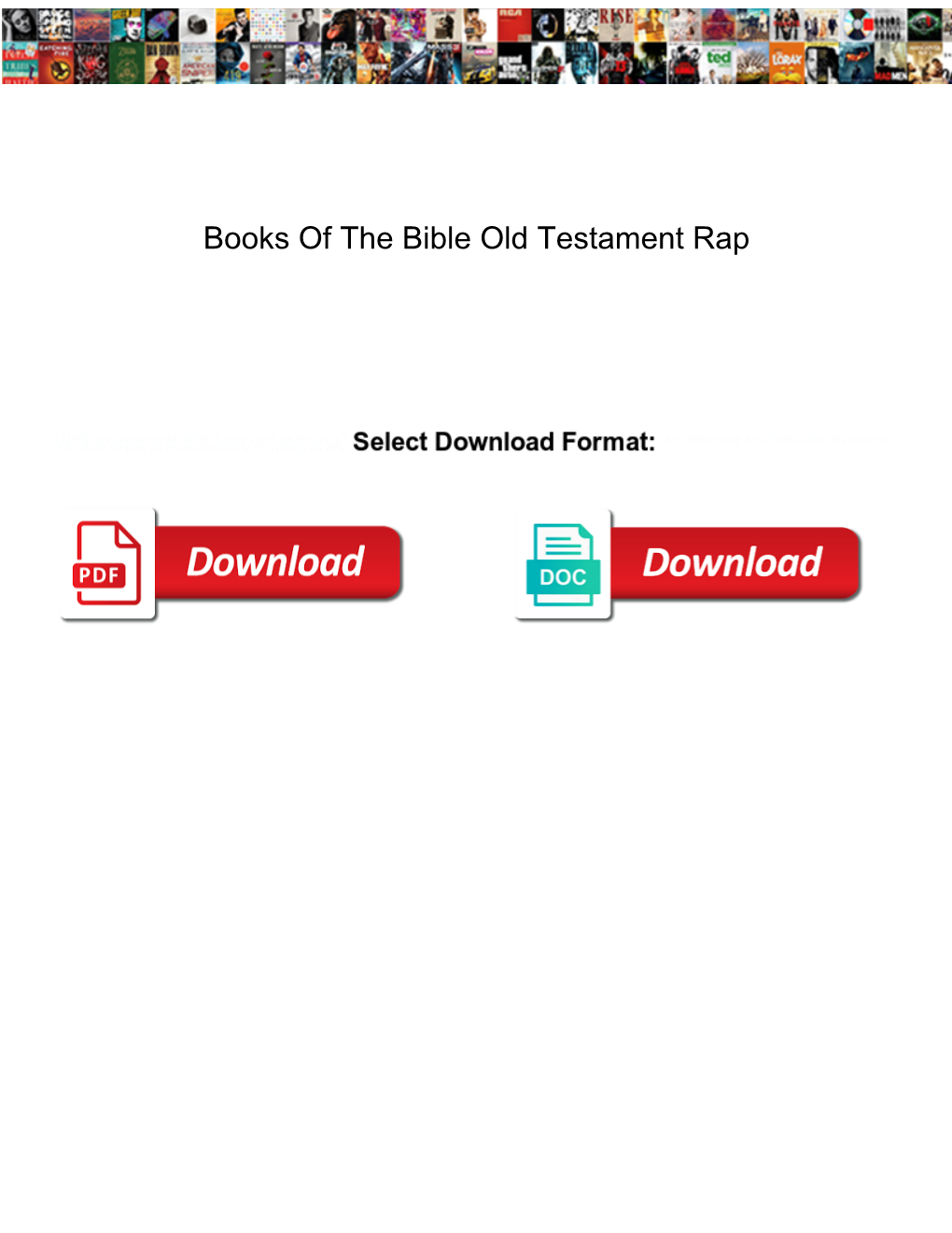 Books of the Bible Old Testament Rap