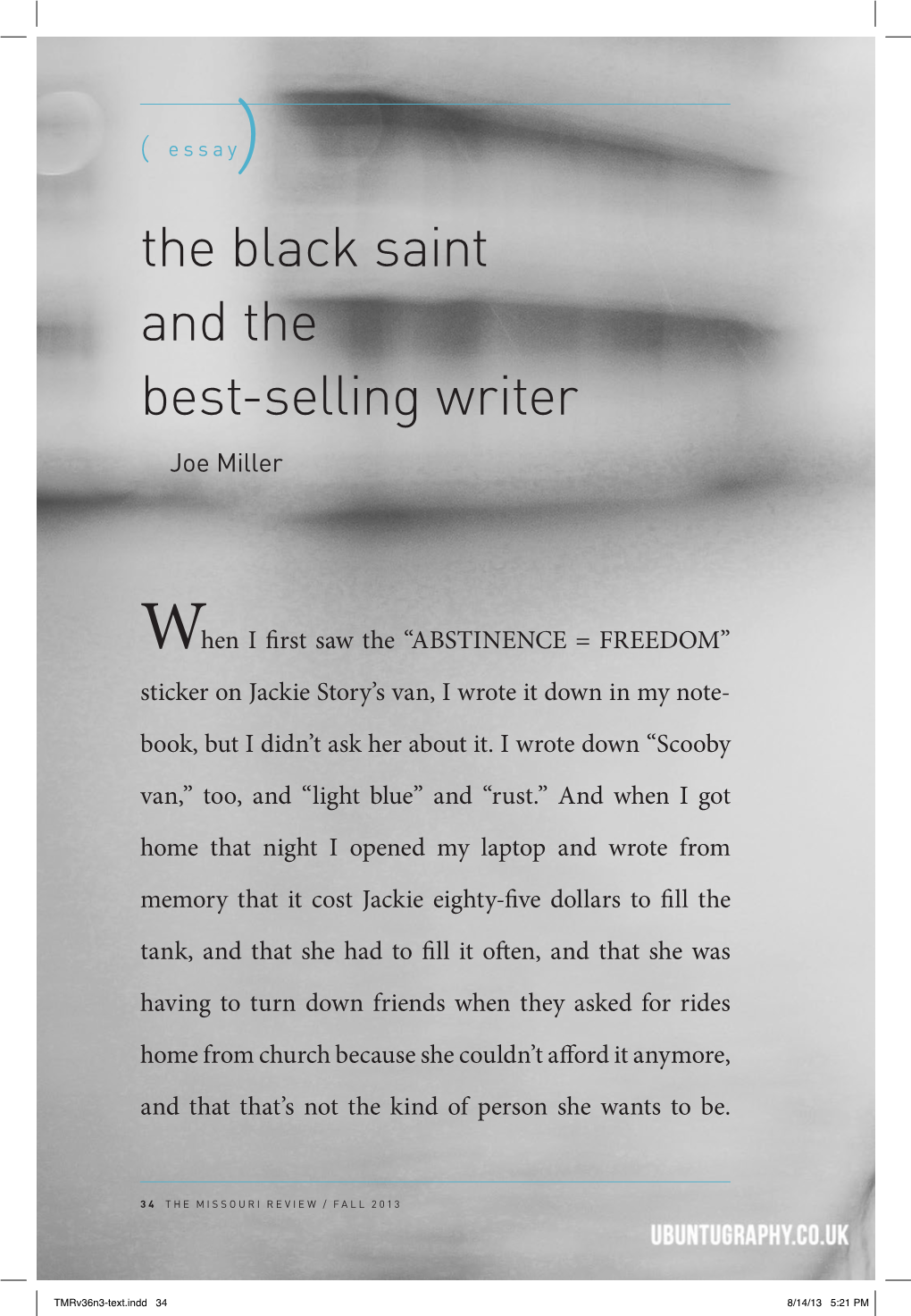 The Black Saint and the Best-Selling Writer (PDF)
