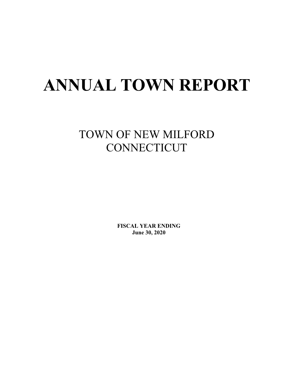 Annual Town Report