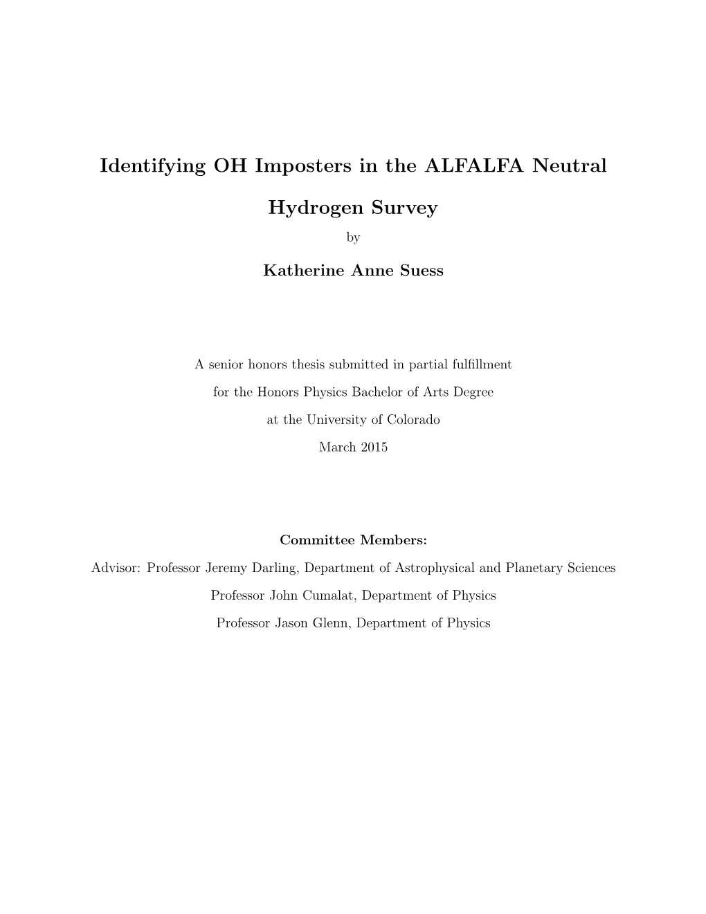 Identifying OH Imposters in the ALFALFA Neutral Hydrogen Survey