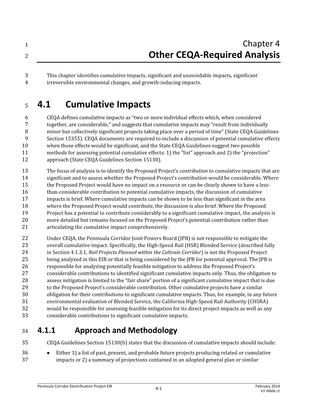 Other CEQA-Required Analysis