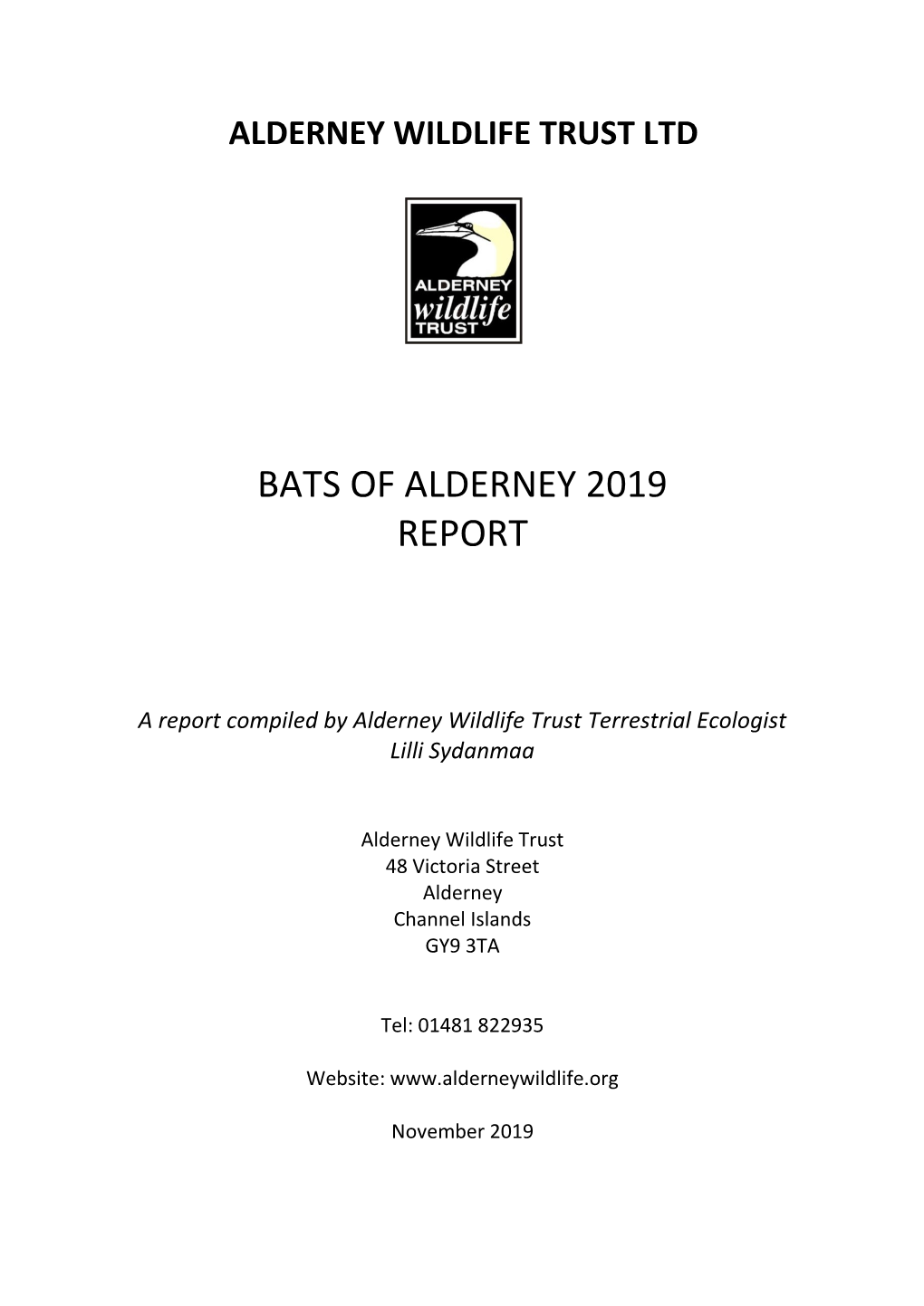 Bats of Alderney 2019 Report