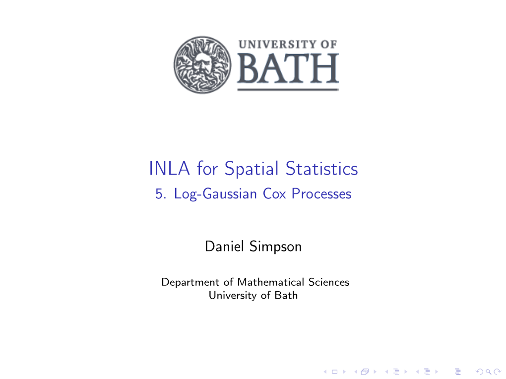 INLA for Spatial Statistics 5