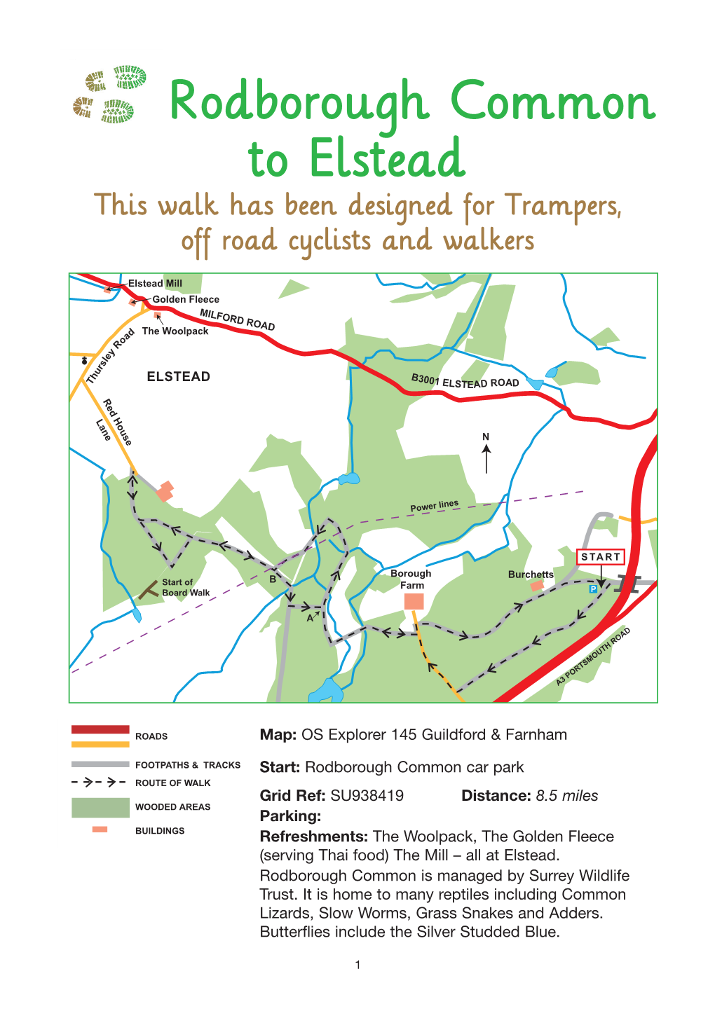 Rodborough Common to Elstead This Walk Has Been Designed for Trampers, Off Road Cyclists and Walkers