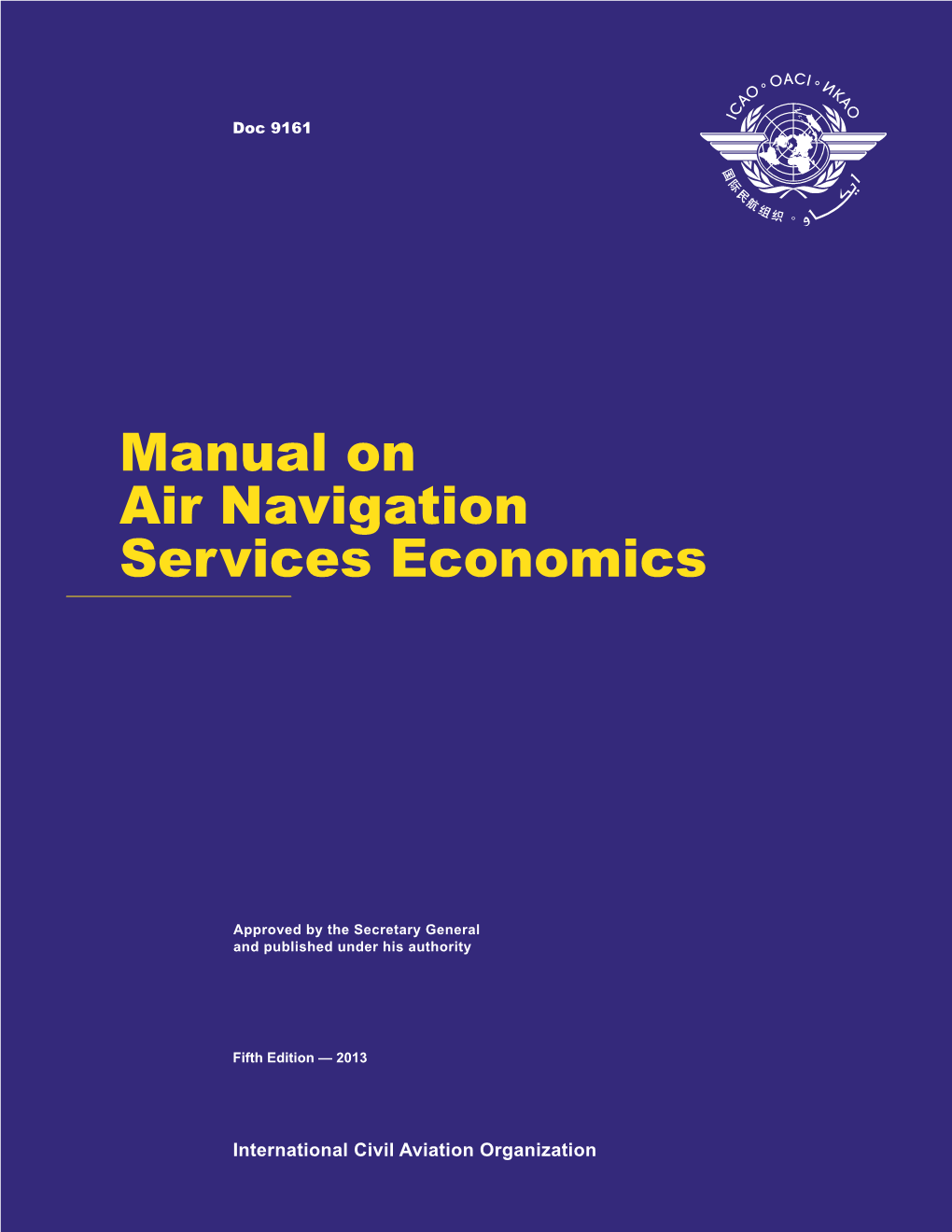 Manual on Air Navigation Services Economics