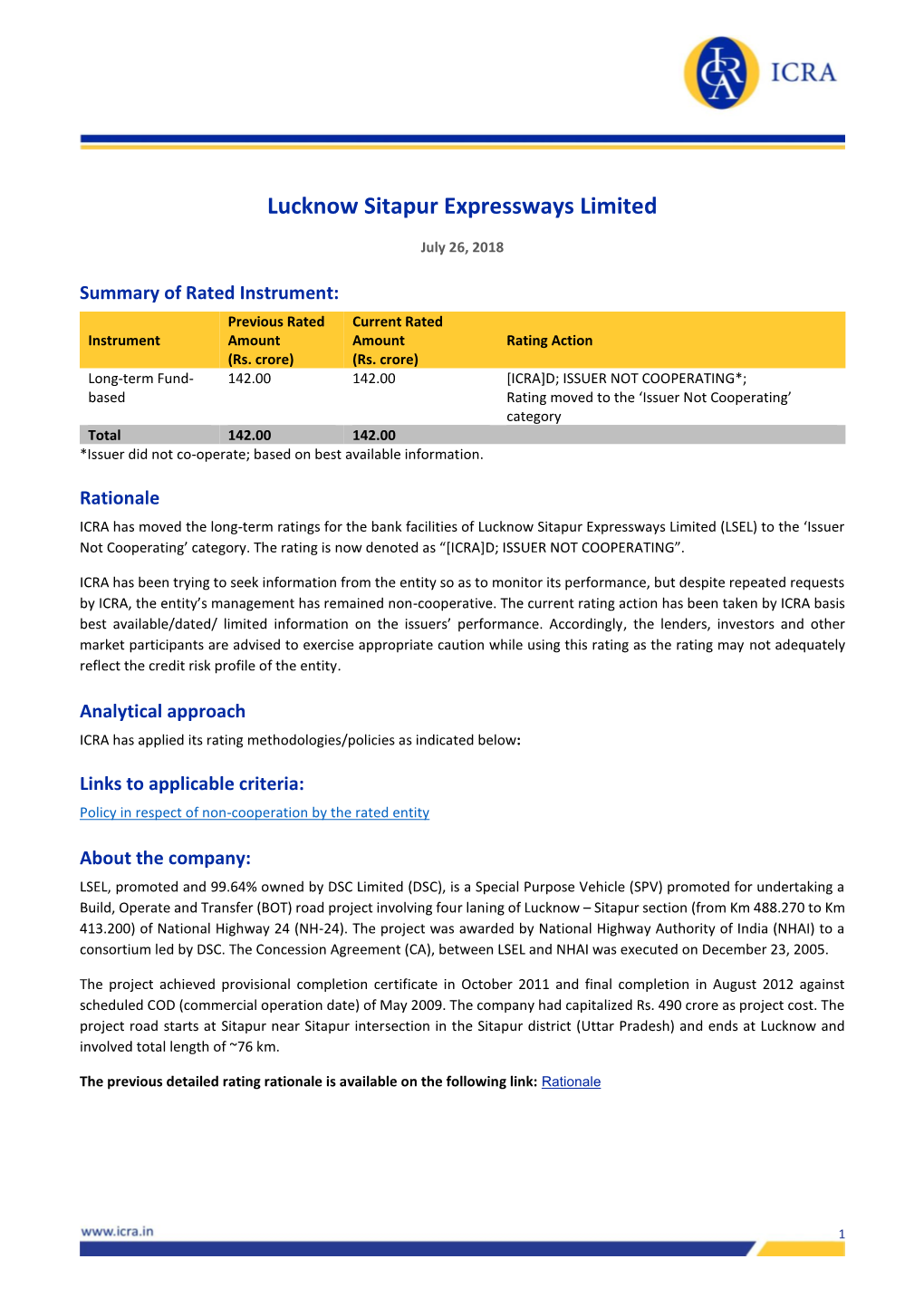 Lucknow Sitapur Expressways Limited