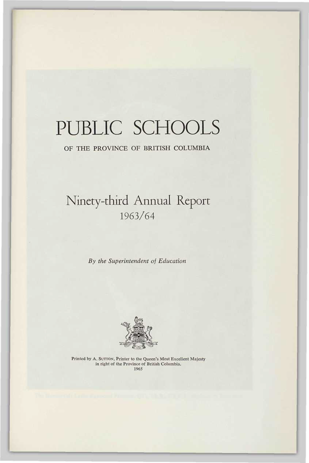 Public Schools of the Province of British Columbia