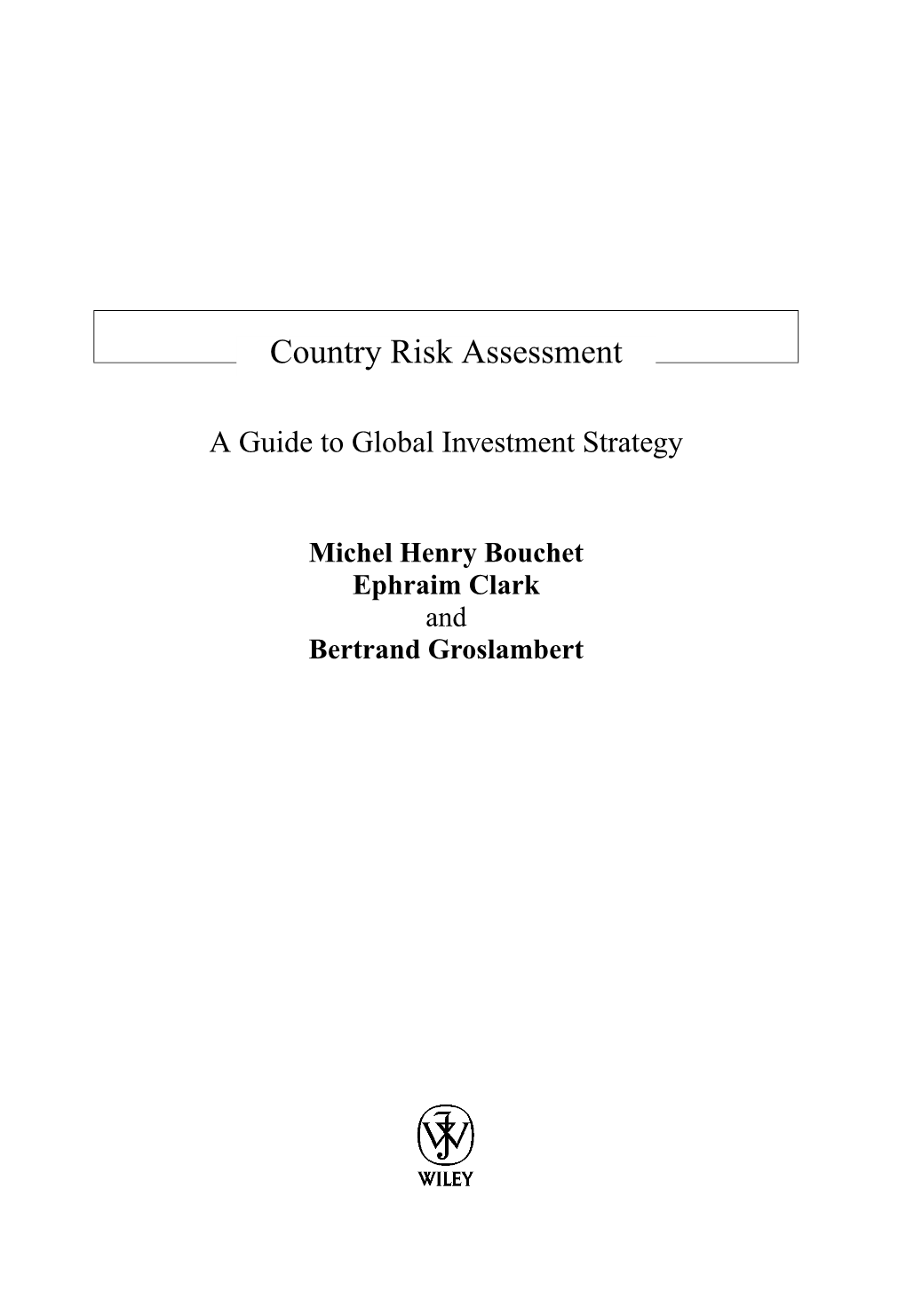 Country Risk Assessment