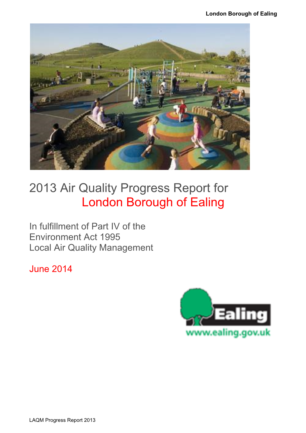 Air Quality Progress Report 2013