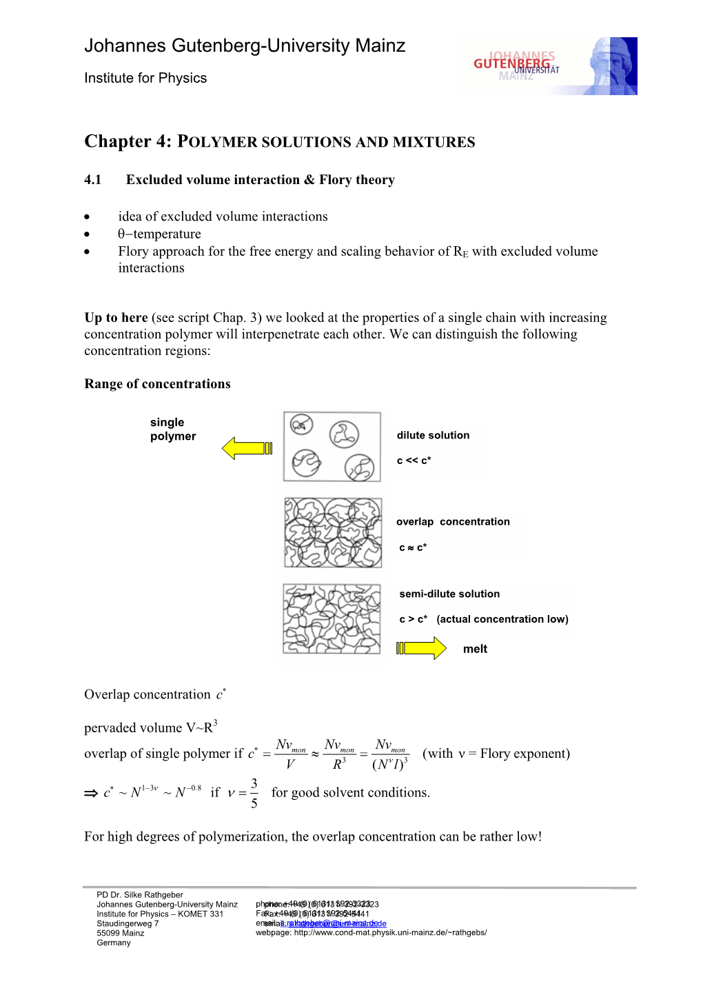 Polymer Solutions and Mixtures