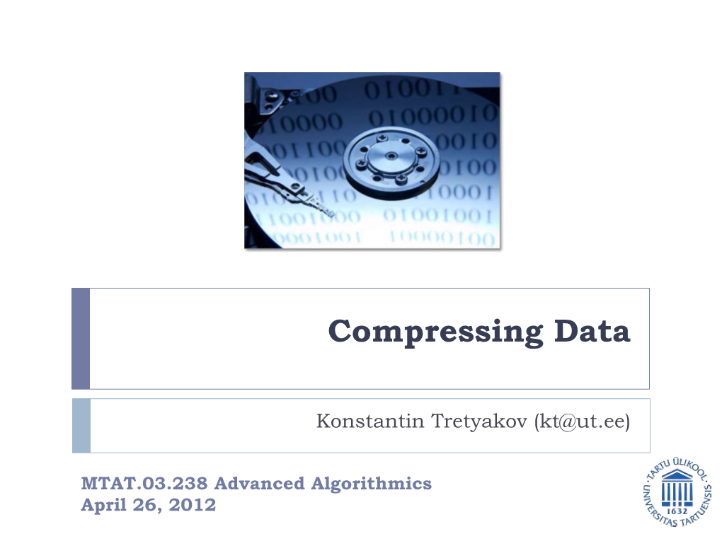 Algorithmics :: Compressing Data