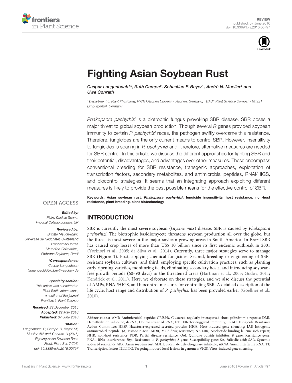 Fighting Asian Soybean Rust
