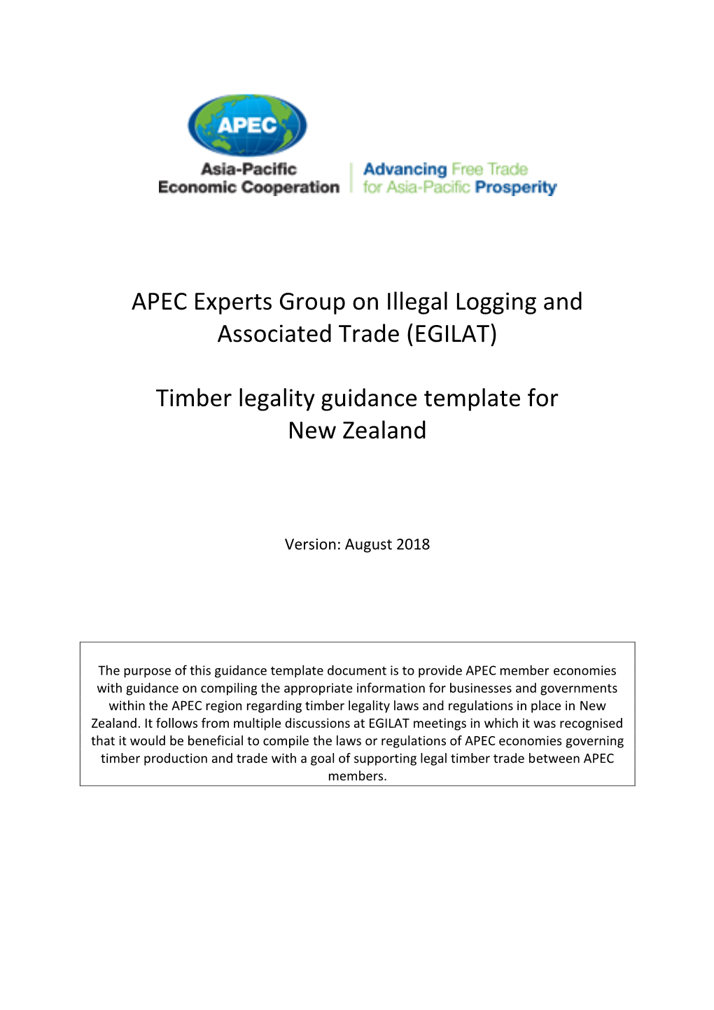 EGILAT Timber Legality Guidance Template for NZ