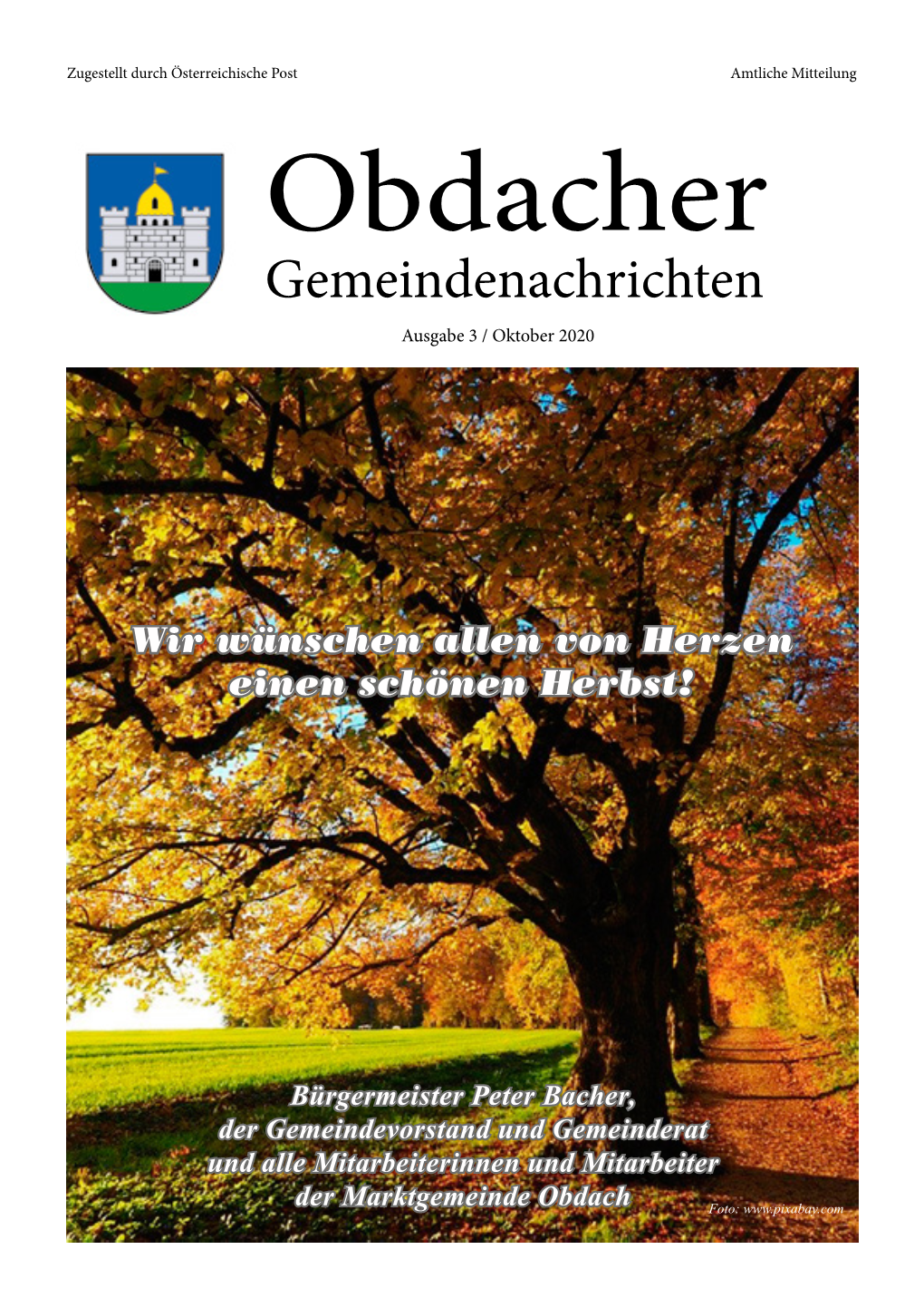 Gemeindenachrichten Ausgabe 3 / Oktober 2020