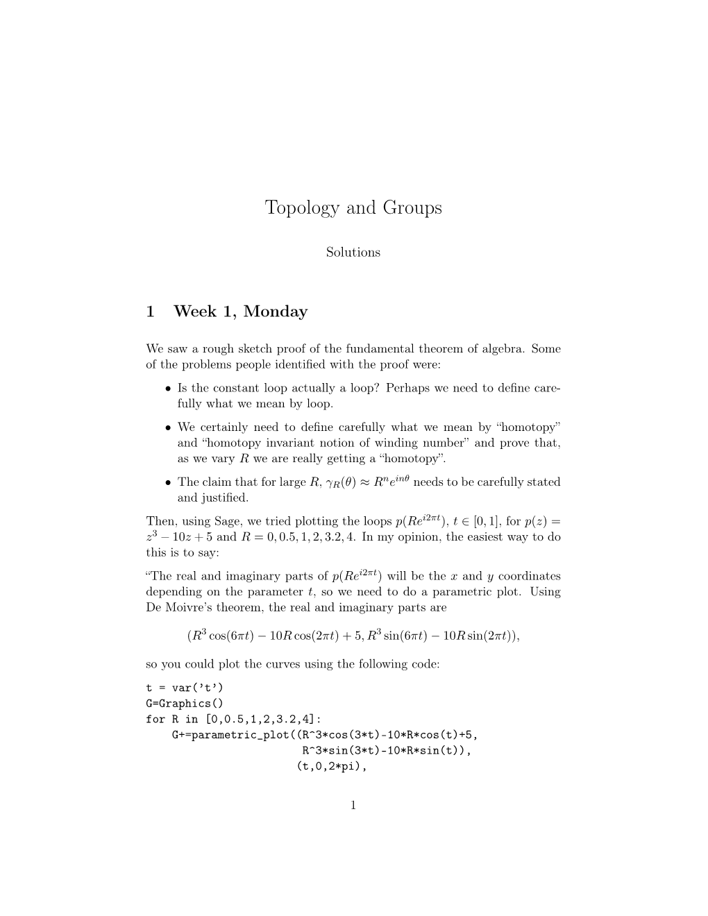 Topology and Groups