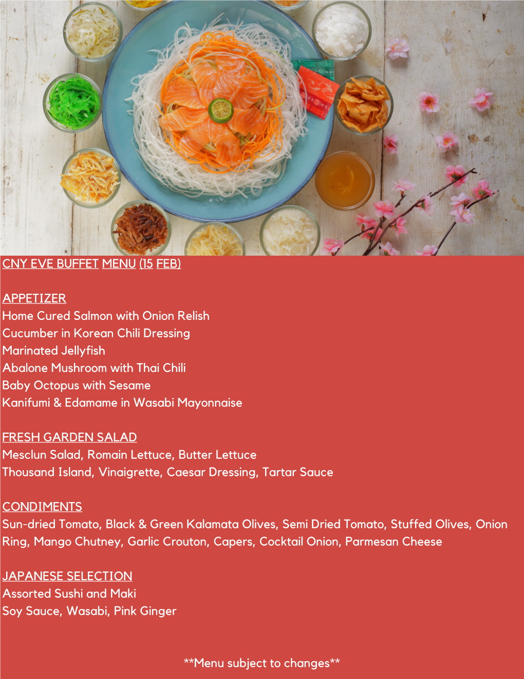 CNY Eve Menu