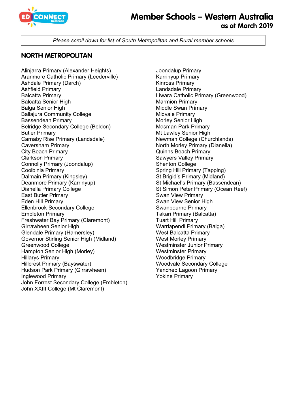 Metropolitan Member Schools