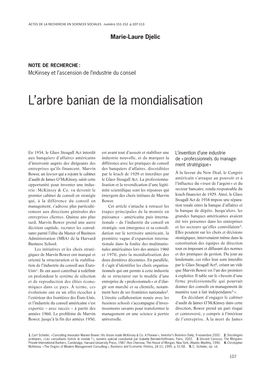 L'arbre Banian De La Mondialisation