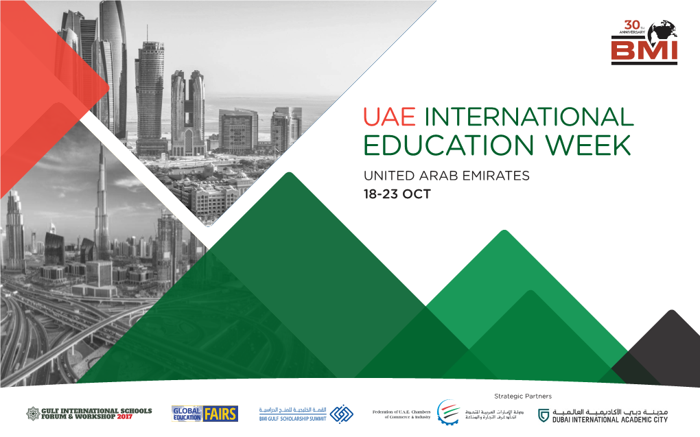 Uae International Education Week United Arab Emirates 18-23 Oct