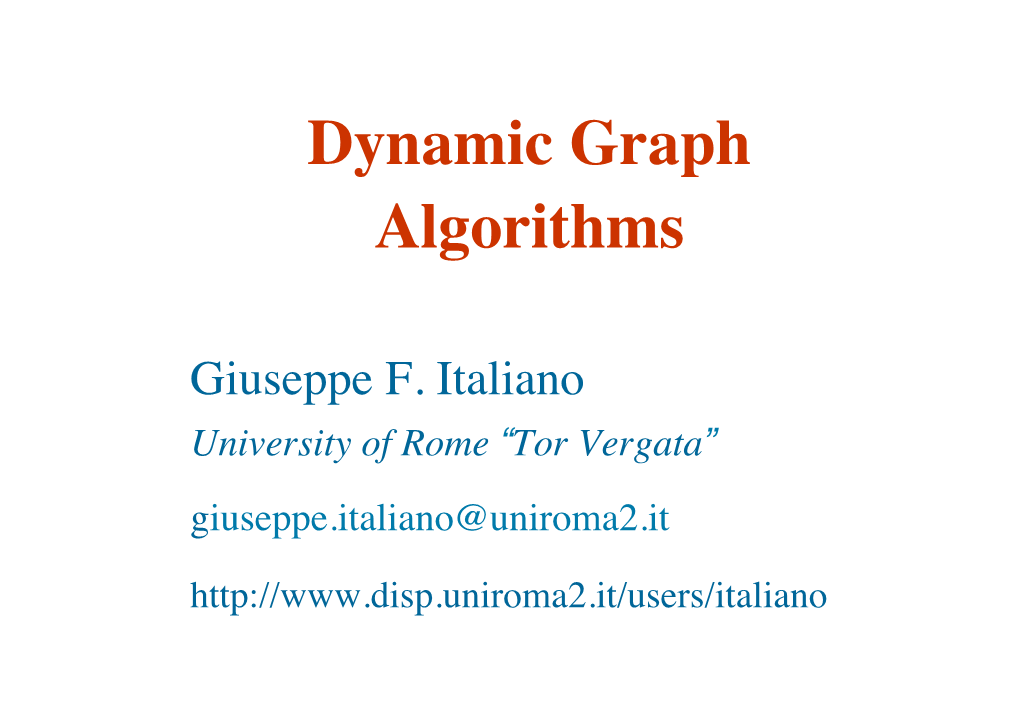 Dynamic Graph Algorithms