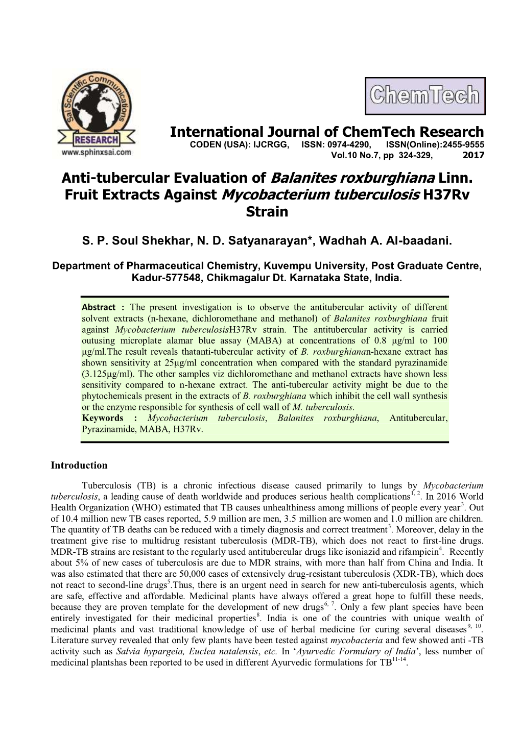 Fruit Extracts Against Mycobacterium Tuberculosis H37rv Strain