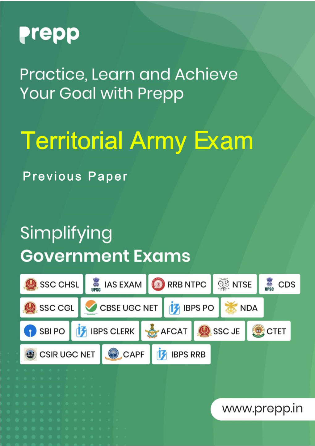 Territorial Army Exam