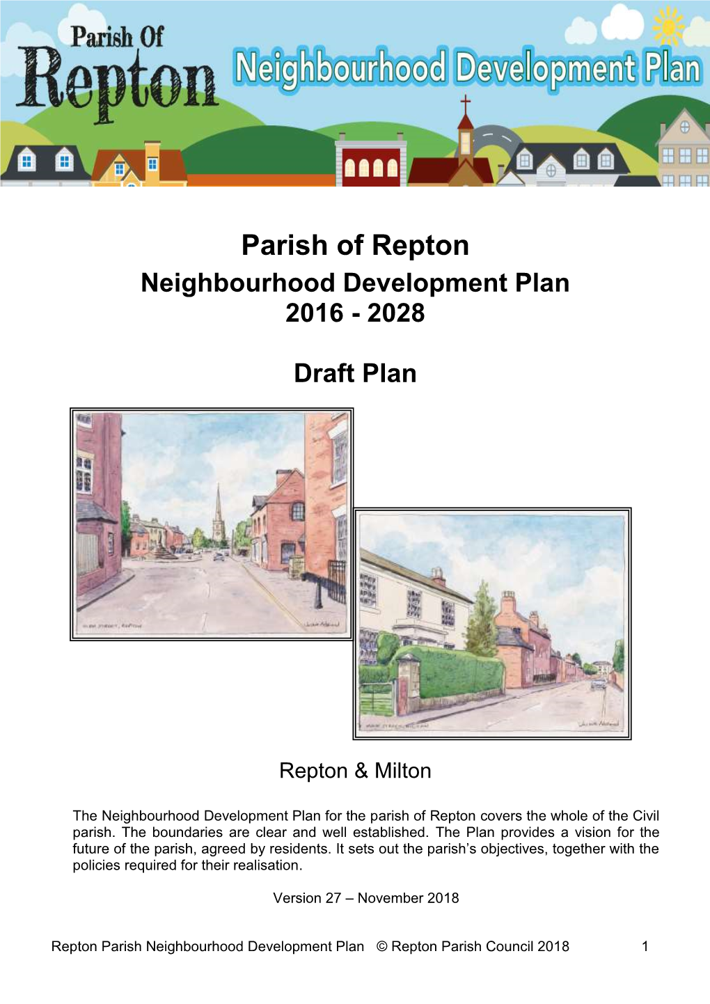 Parish of Repton Neighbourhood Development Plan 2016 - 2028