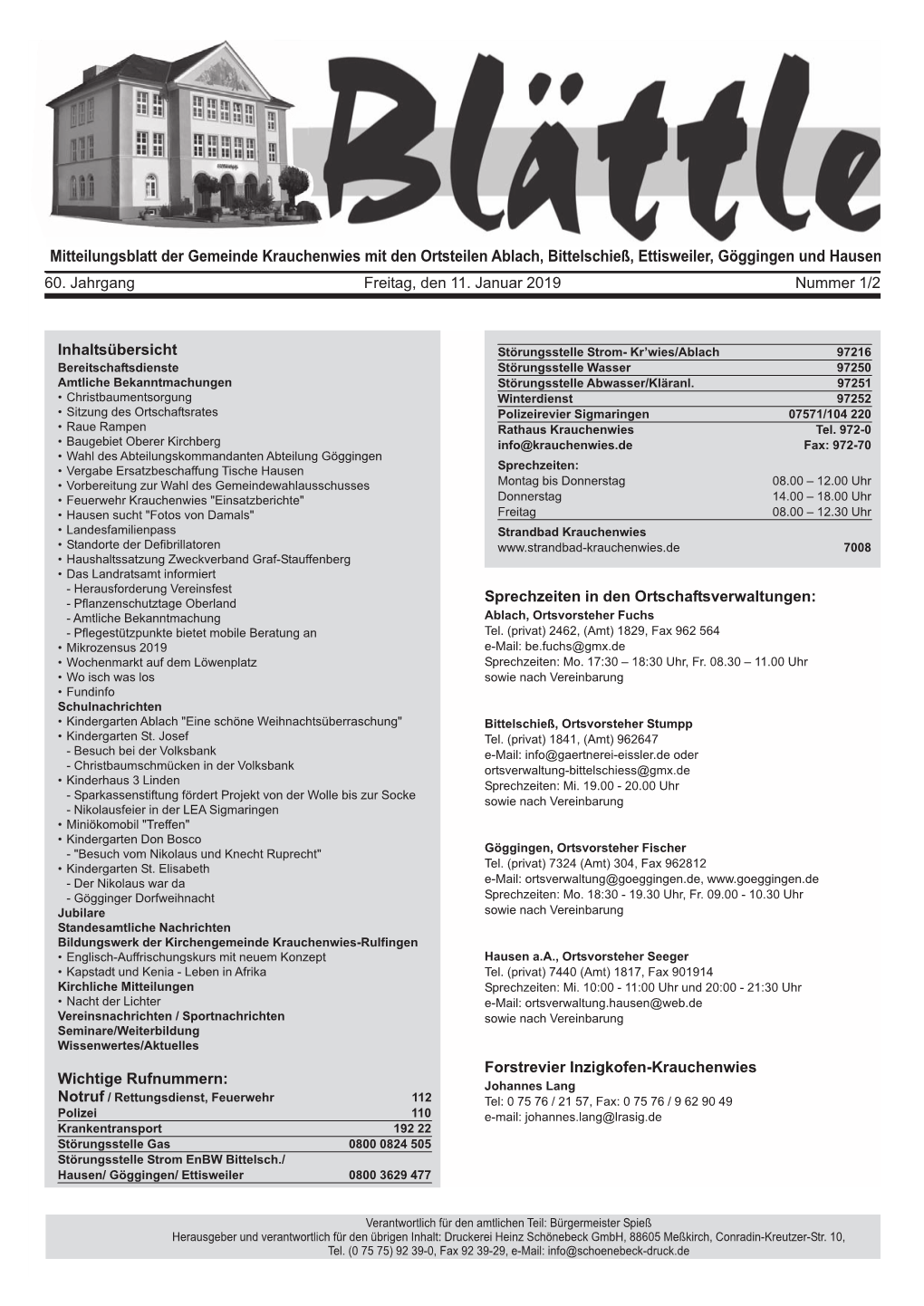 Mitteilungsblatt KW 2