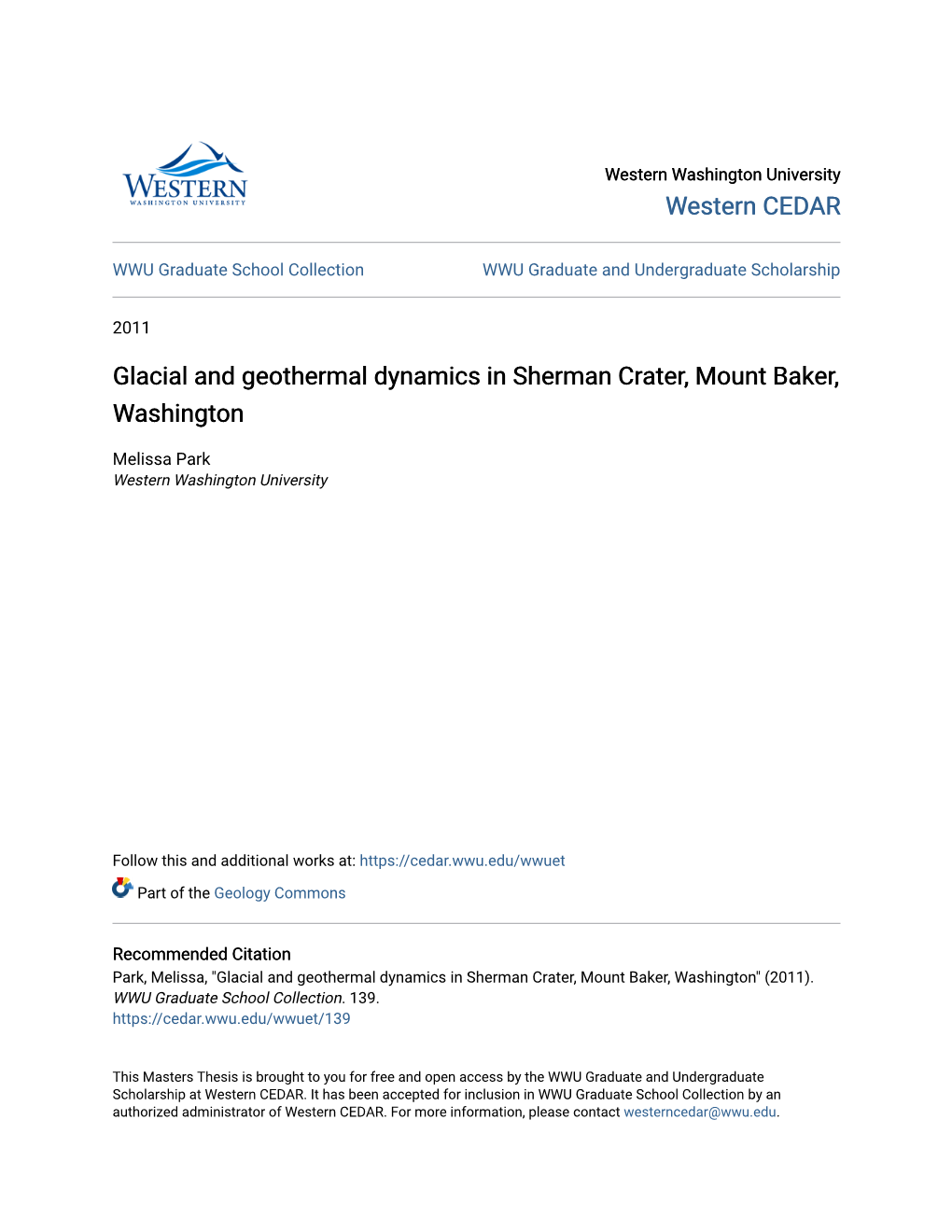 Glacial and Geothermal Dynamics in Sherman Crater, Mount Baker, Washington