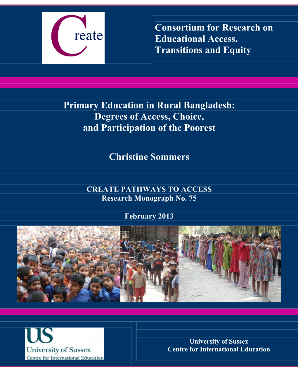 Primary Education in Rural Bangladesh: Degrees of Access, Choice, and Participation of the Poorest