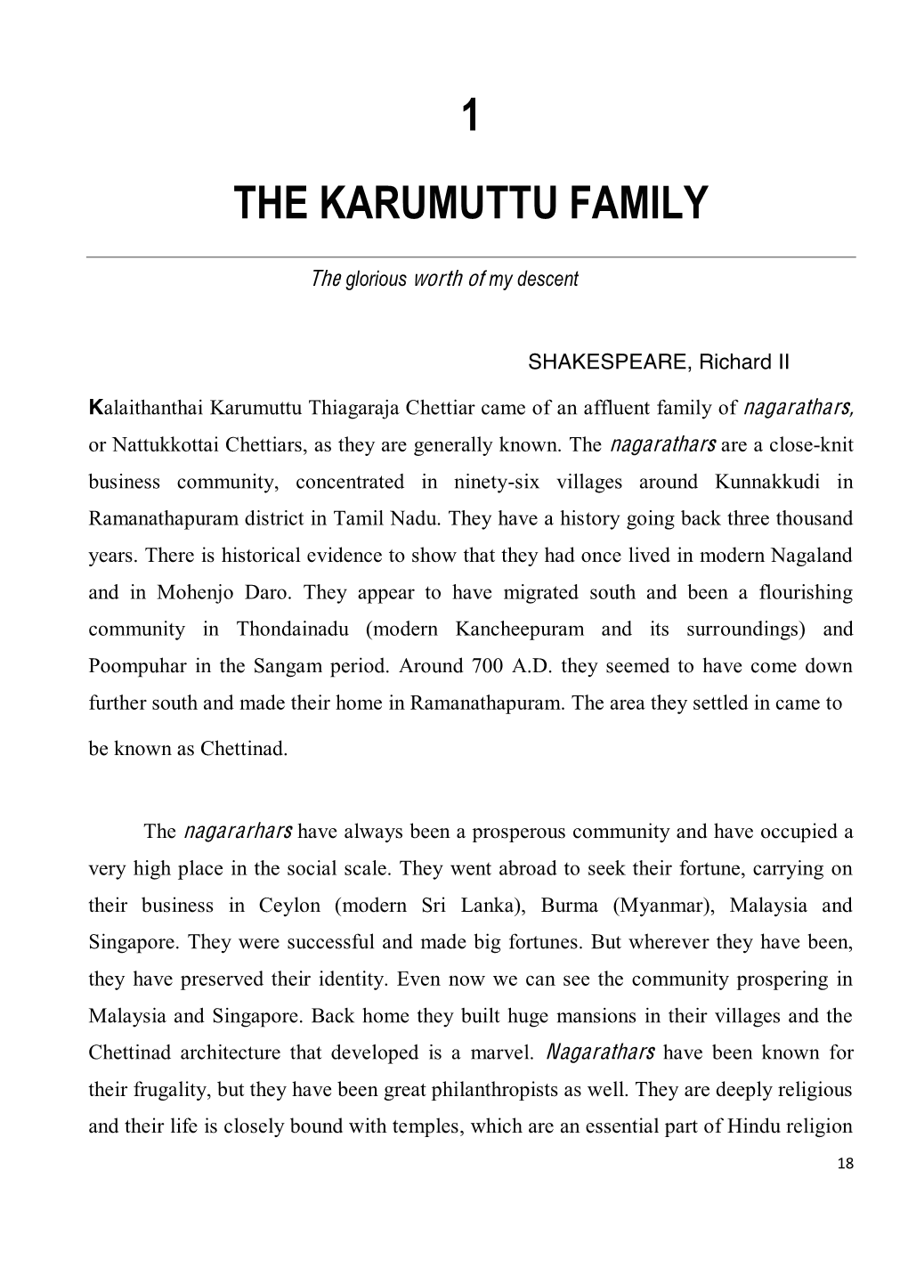 Karumuttu Thiagarajan Chettiar Family