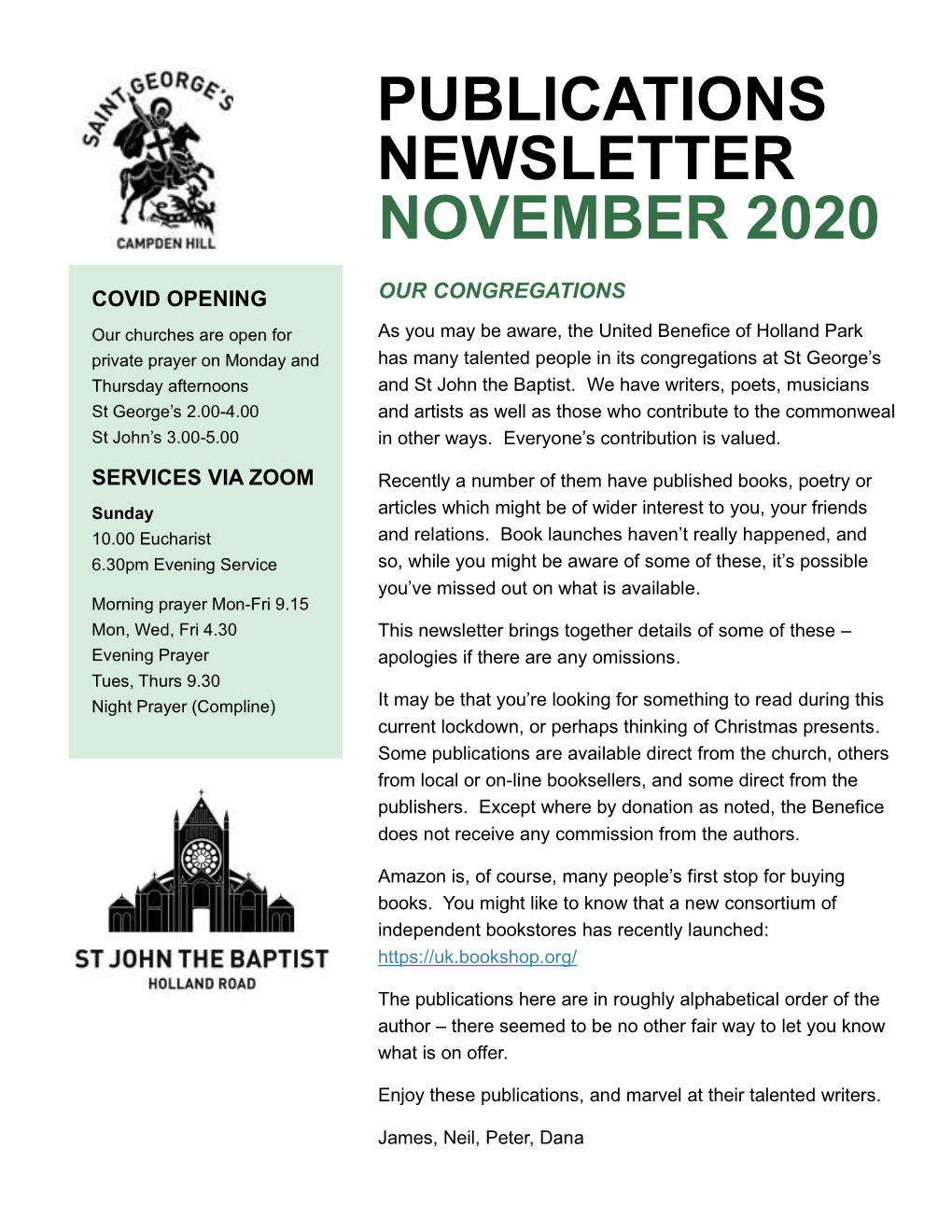 Publications Newsletter November 2020