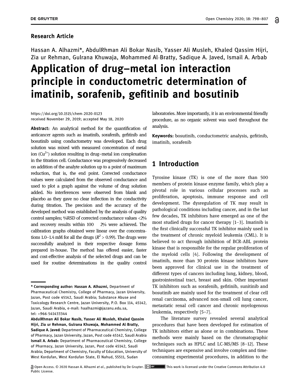 Application of Drug–Metal Ion Interaction Principle In