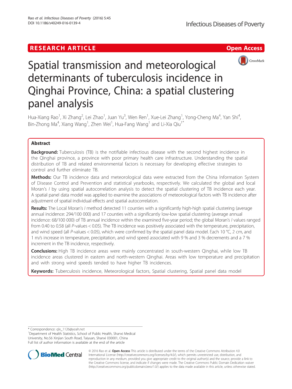 A Spatial Clustering