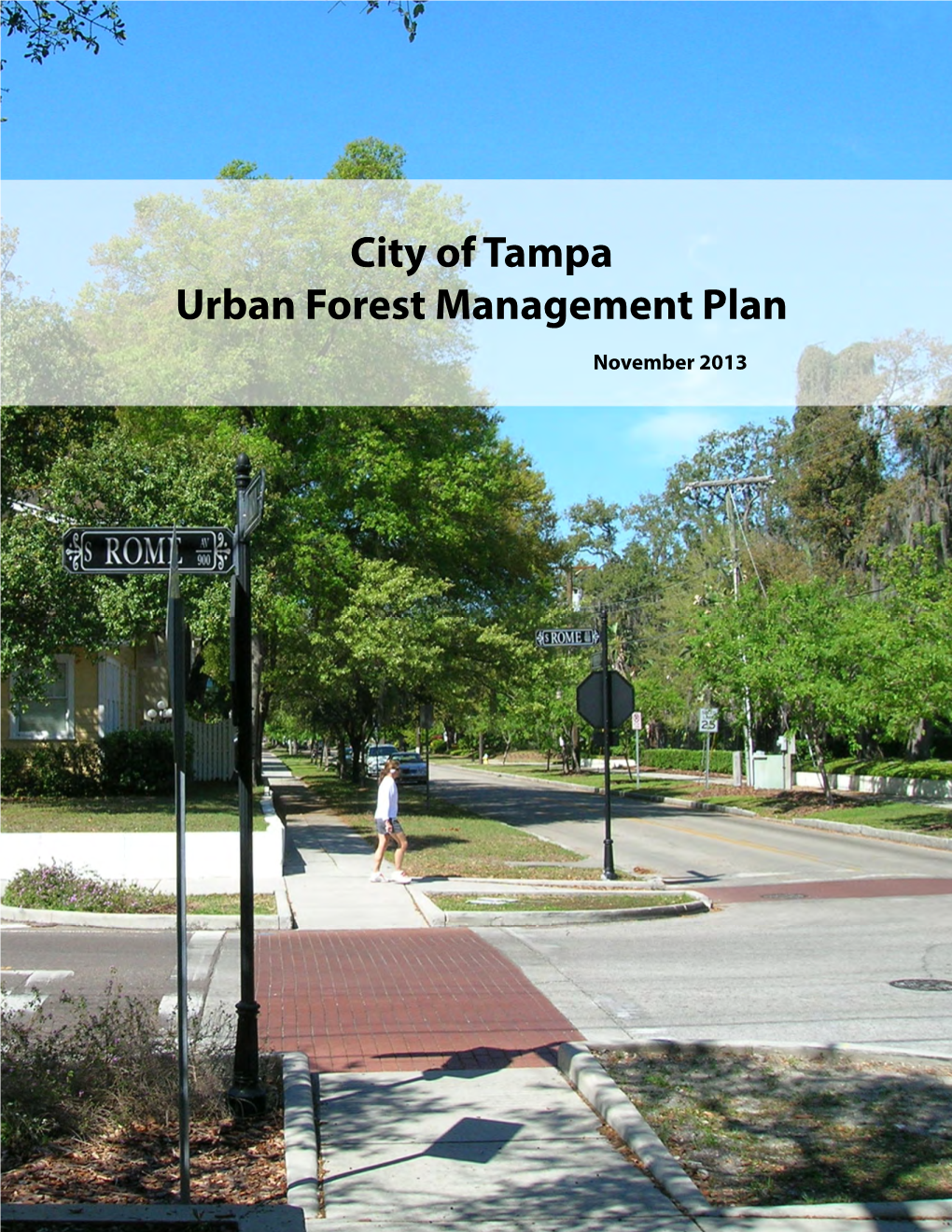 City of Tampa Urban Forest Management Plan. November 2013