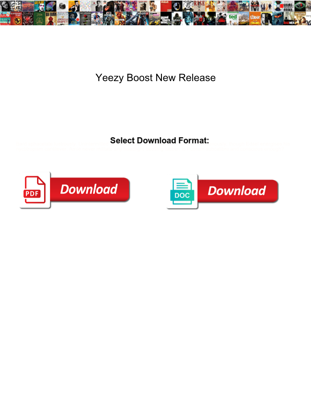 Yeezy Boost New Release
