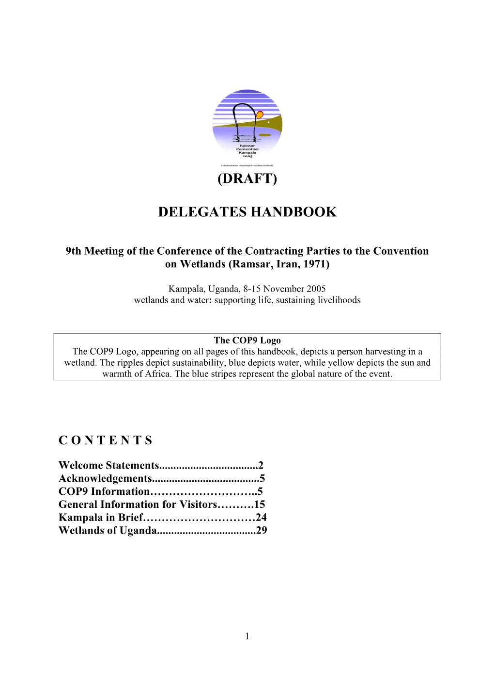 (Draft) Delegates Handbook