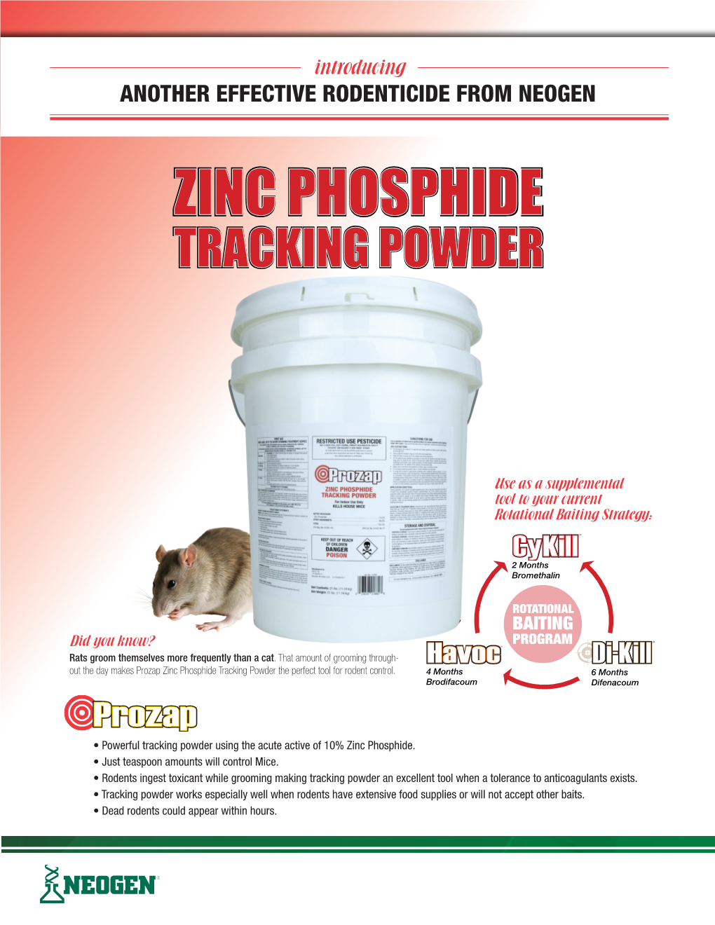 Prozap® Tracking Powder, Product Information Sheet