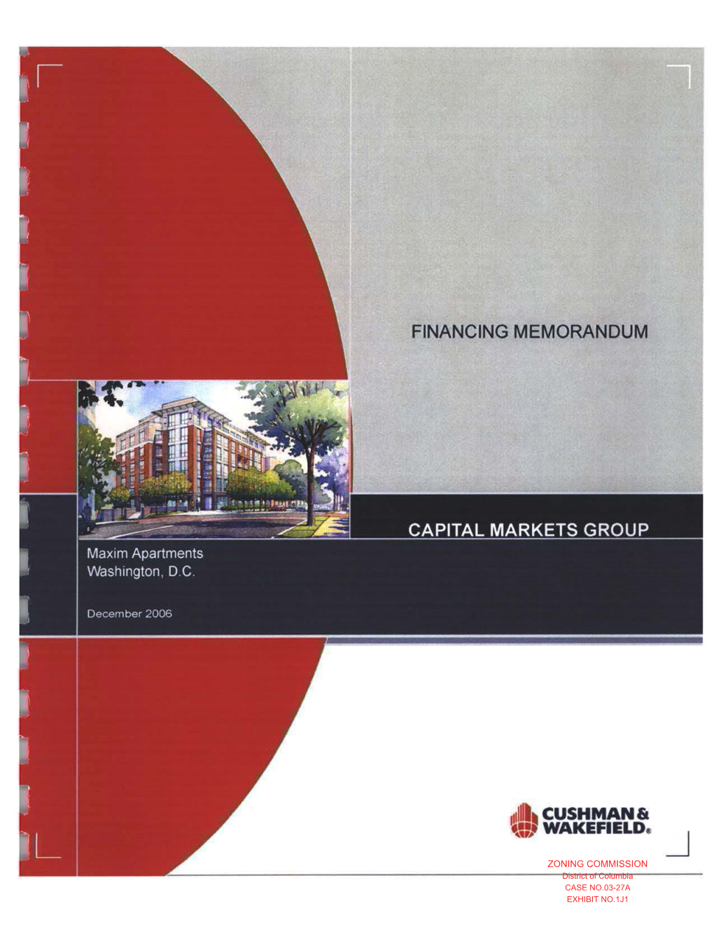 FINANCING MEMORANDUM Roll-CUSHMAN &