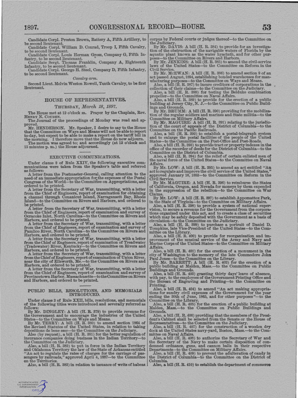 Congressional Record-House. 53