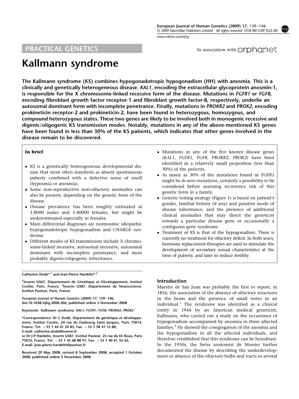 Kallmann Syndrome