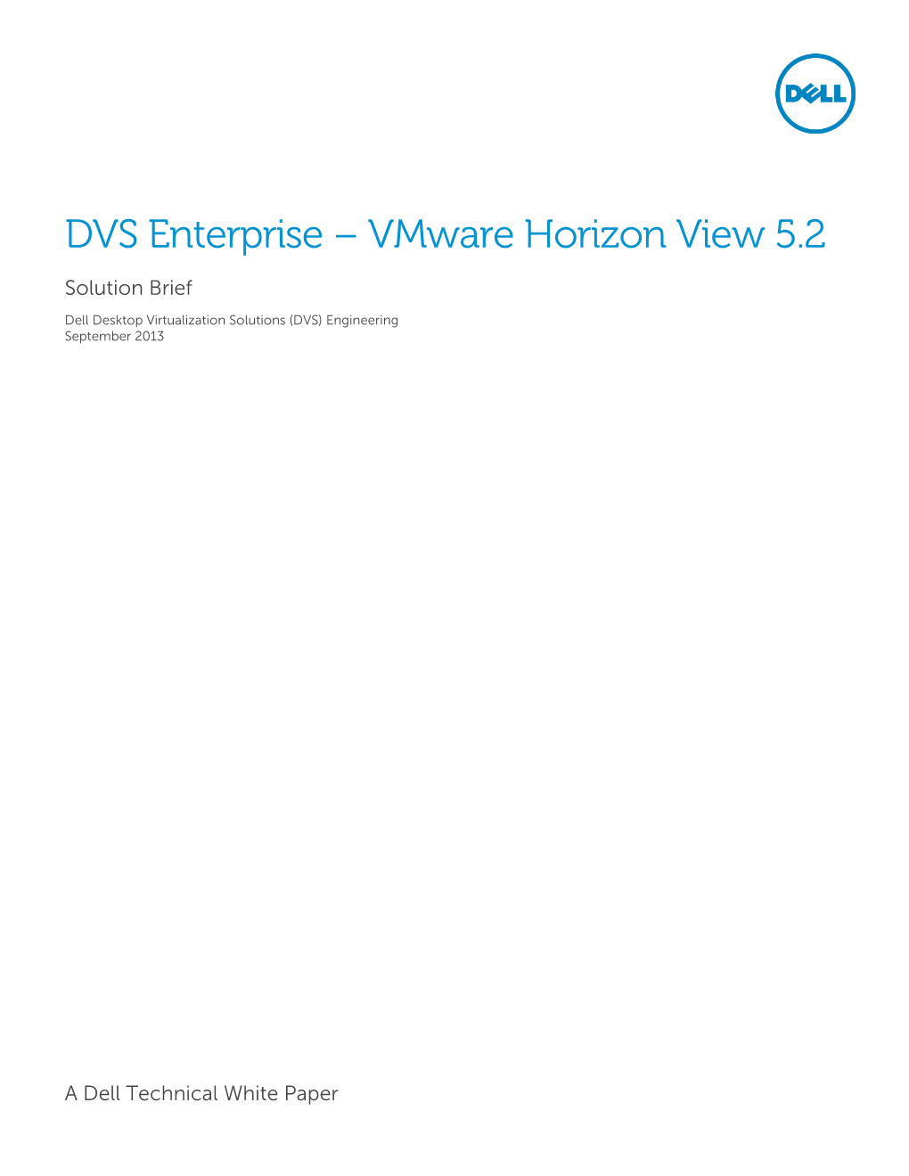 DVS Enterprise – Vmware Horizon View 5.2
